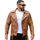 Chaqueta de cuero con forro de piel