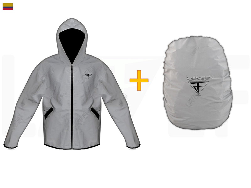 Chaqueta Antilluvia Reflectiva + Mochila Antilluvia Reflectiva Antifurto(BONUS) 🧥🌧️