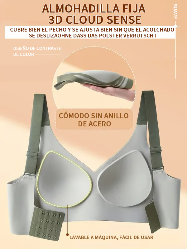 💥Venta 2025 : 3 sujetadores con soporte superior inalámbrico👍No más senos caídos - COMPRA 1 LLEVA 3