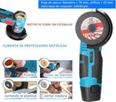Mini amoladora angular de 12 V con disco de corte