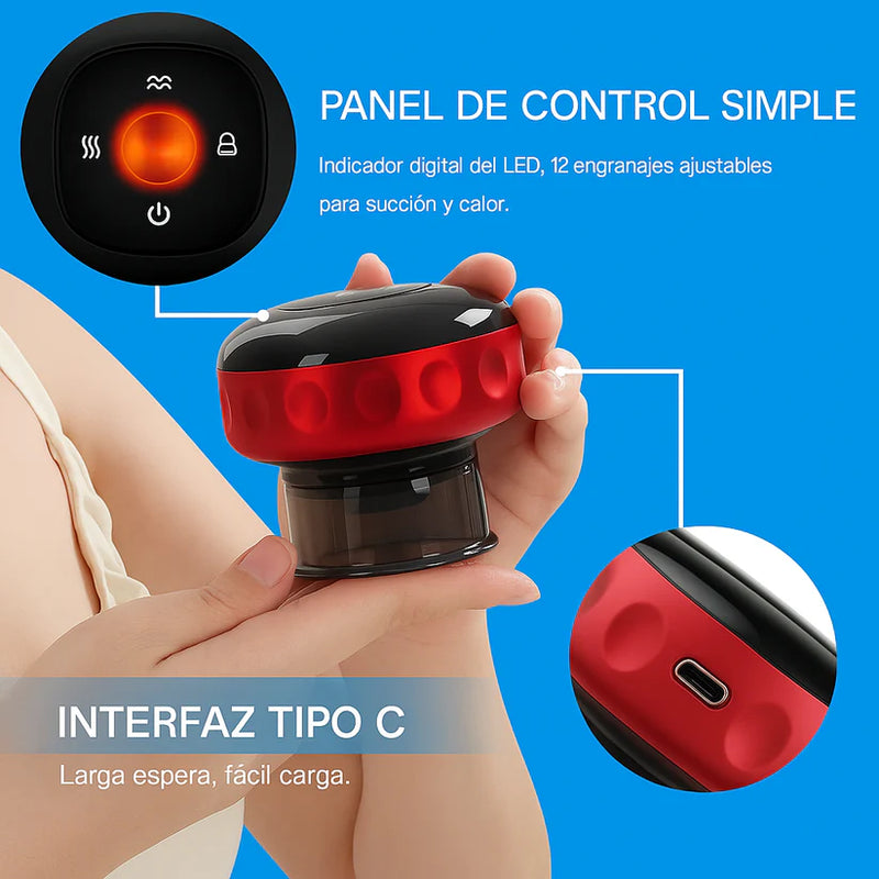 Masajeador Inteligente de Ventosa 4 en 1 – Spa Portátil en Casa + Aceite Masajeador Gratis