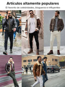 Chaqueta de cuero con forro de piel